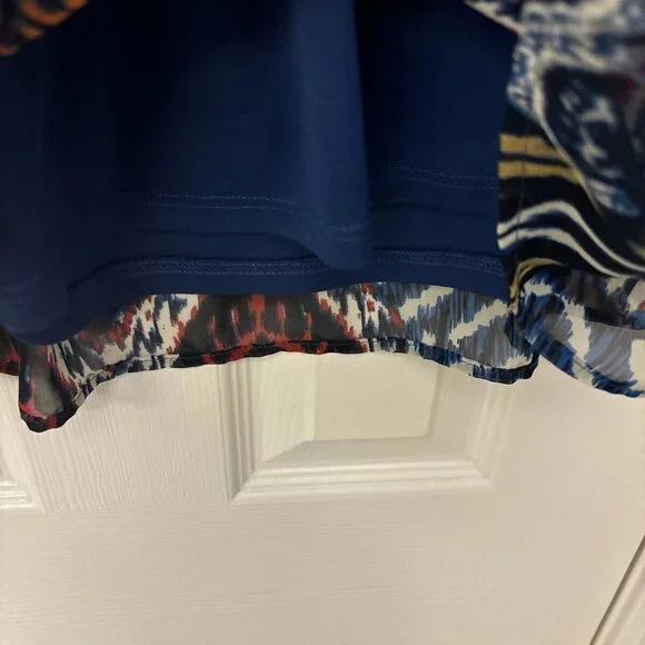 As You Wish Baby Doll Dress Womens MediumV-neck Knee Length Light Weight Boho - Picture 5 of 8